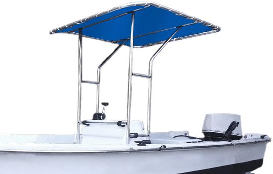Summerset T-top Bimini Shade shown in Royal Blue.